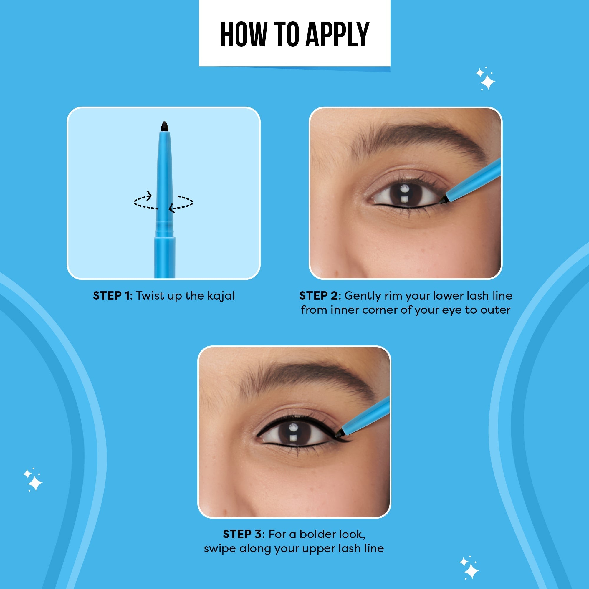 24 Hour Waterproof Kajal - 01 Black