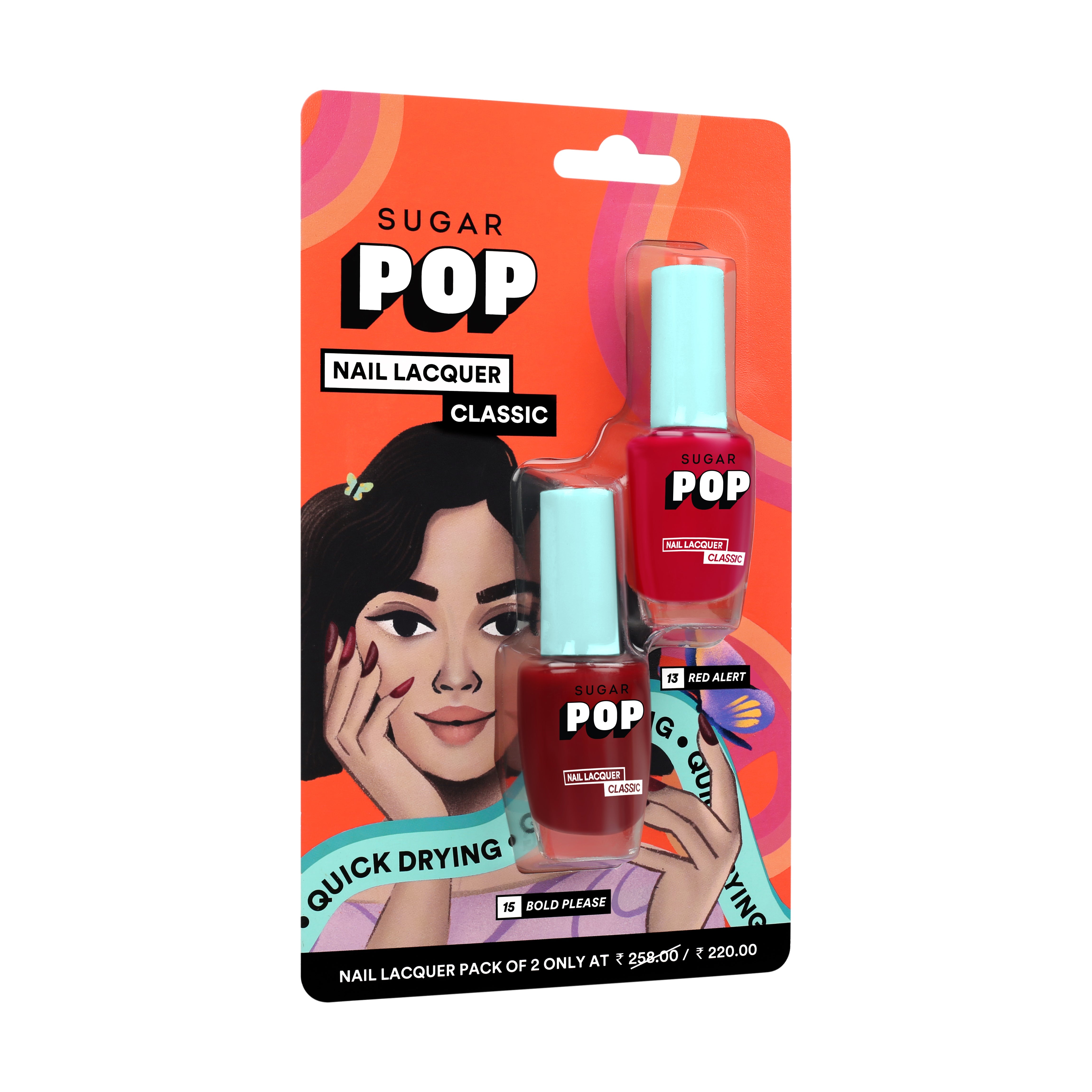 Nail Lacquer Duo - 02 Red Alert and Bold Please