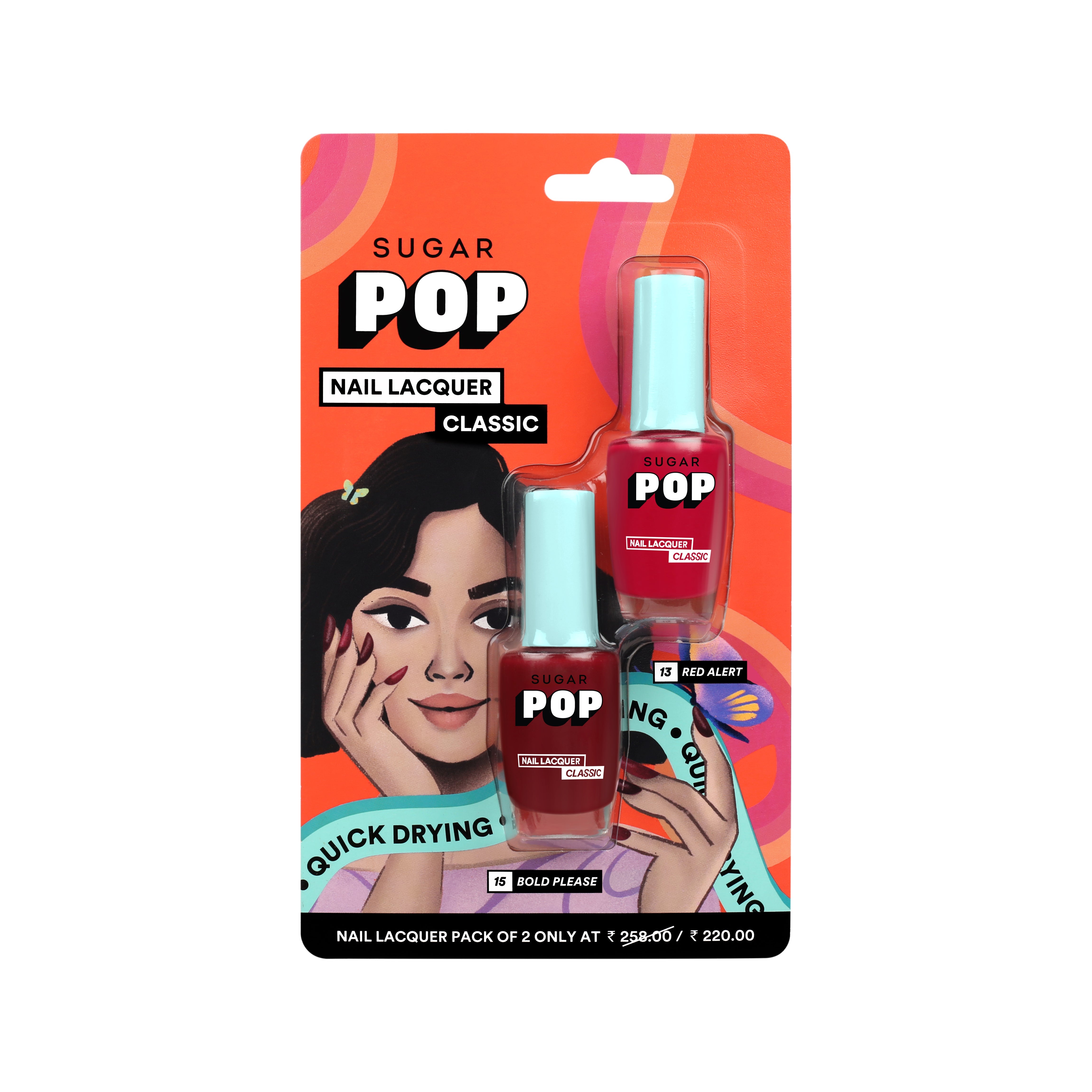 Nail Lacquer Duo - 02 Red Alert and Bold Please