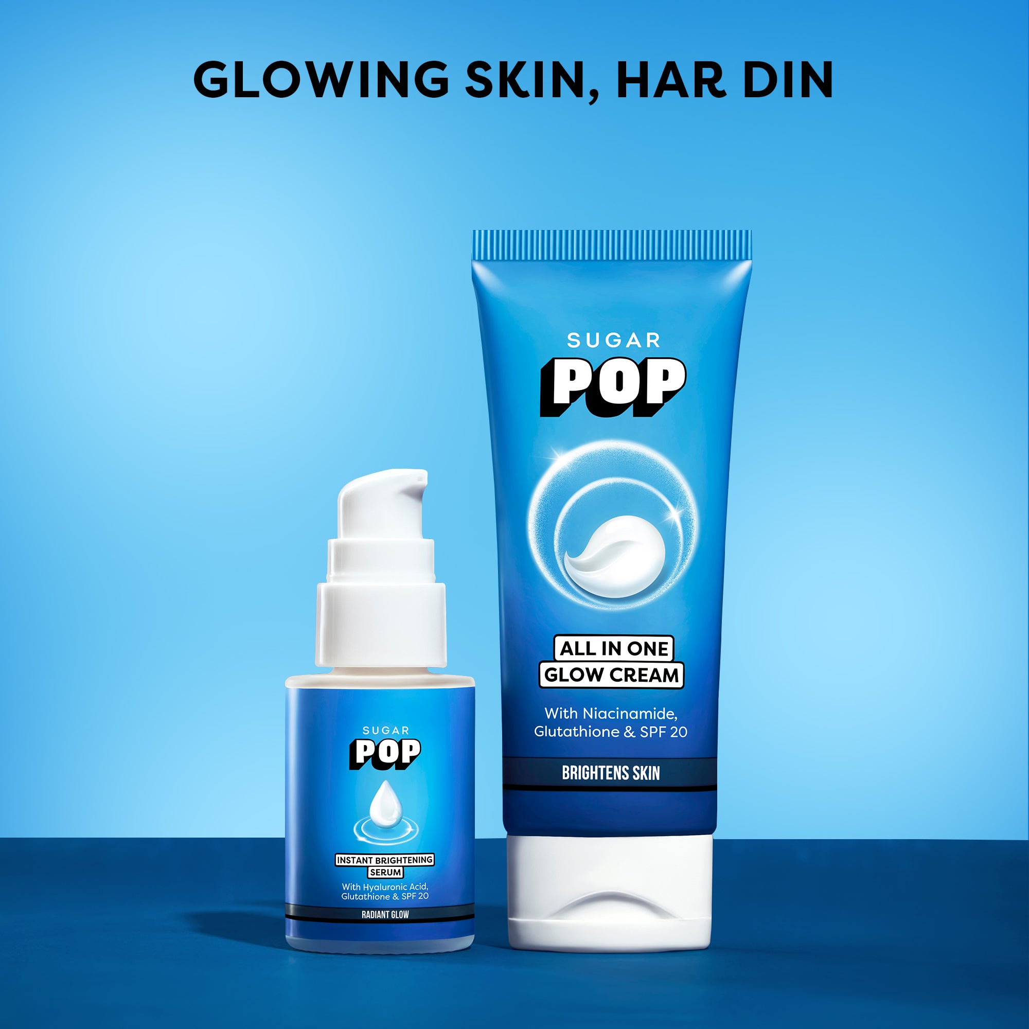 SUGAR POP Instant Brightening Serum with Hyaluronic Acid, Glutathione & SPF 20