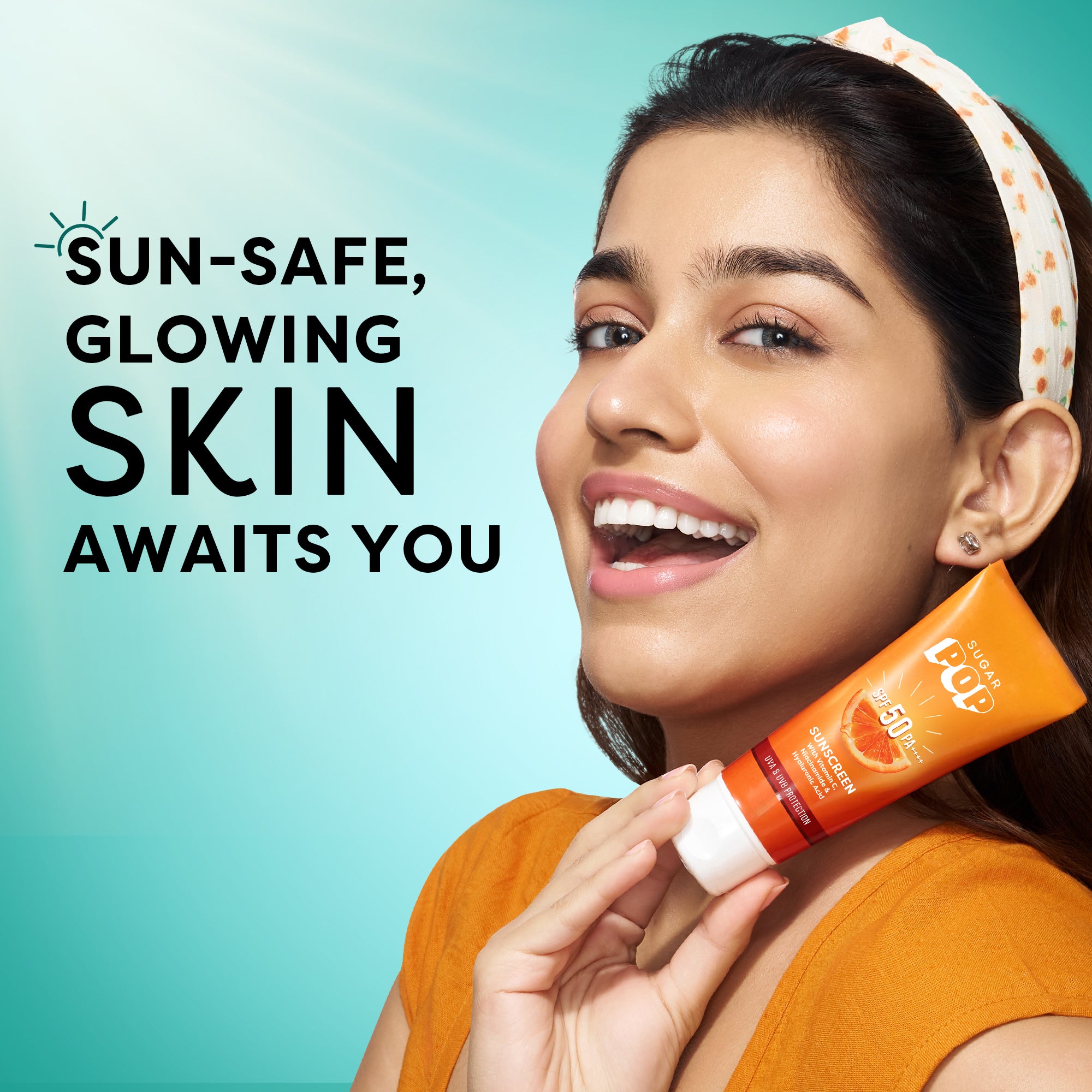 SUGAR POP SPF 50 Sunscreen With Vitamin C, Niacinamide & Hyaluronic Acid